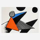 Alexander Calder, Spirale et triangle rouge, 1969, lithograph in colors