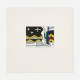 Roy Lichtenstein, Night Scene, 1980, soft-ground etching, aquatint and engraving in colors on mould-made Lana