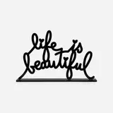 Thierry Guetta, Life is Beautiful III (Black), 2022, enameled steel