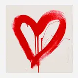 Thierry Guetta, Love Heart (Red), 2017, screenprint in colors