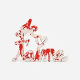 Thierry Guetta, Je T'aime (Red Splash), acrylic