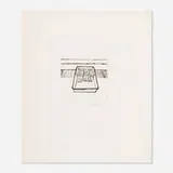 Wayne Thiebaud, Fish (from the Delights series), 1965, drypoint on BFK Rives