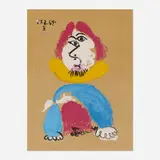 Portraits imaginaire by Pablo Picasso, 1969, offset lithograph in colors on Arches, sold Oct 2023