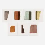 Robert Mangold, Fragments (I-VII), 1997, lithograph in colors on Twinrocker cream calligraphy