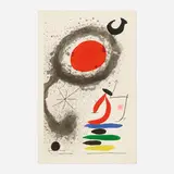 Joan Miró, Soleil ebouillanté, 1969, etching with aquatint and carborundum in colors