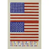 Jasper Johns, Two Flags, (50th Anniversary of the Whitney Museum), 1980