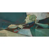 attribution Charles Green Shaw, Cubist Woman with Umbrella