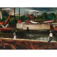 Briggs Dyer, Landscape — The Harbor, 1938