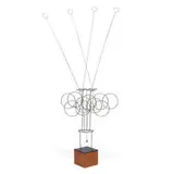 Joseph Burlini, Kinetic Sculpture, 1974, steel, black acrylic, and walnut