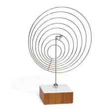 Joseph Burlini, Almost Concentric Circles, 1982, steel, acrylic, walnut