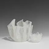 Fazzoletto (handkerchief) vases, two by Fulvio Bianconi and Paolo Venini, Italy, sold Feb 2021