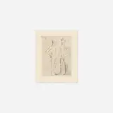 Pablo Picasso, Les Deux Saltimbanques from La Suite des Saltimbanques, 1905, drypoint etching on laid paper