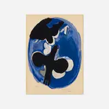 Georges Braque, Deux Oiseaux sur Fond Bleu, 1955, color lithograph