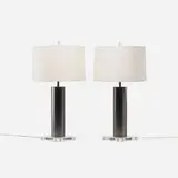 Contemporary, table lamps, pair