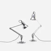 Anglepoise lamps, pair by George Carwardine, aluminum, chrome-plated steel, sold Jan 2018