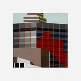 Robert Herrmann, Sixth Ave., 1964, oil on masonite