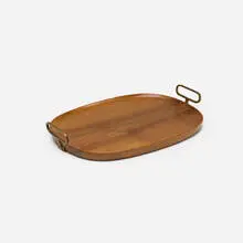 tray by Carl Auböck, c. 1950, walnut, brass, sold Jan 2018