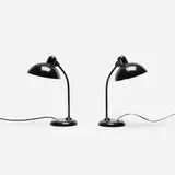 Christian Dell, Ideal lamps model 6556, pair, c. 1930, enameled steel