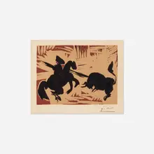 Pique by Pablo Picasso, 1959, linocut on paper, sold Jan 2018