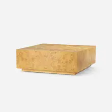 Milo Baughman, coffee table, c.1970, maple burl