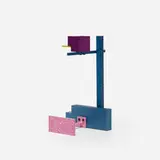 Peter Shire, candlestick, c. 1998, enameled steel, anodized aluminum