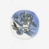Bouquet à la pomme by Pablo Picasso, 1956, white earthenware clay, decoration accentuated with oxidized paraffin, oxides under glaze, sold Jan 2018