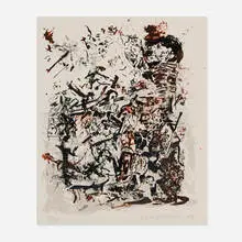 Cecily Brown, Study After an Election by William Hogarth, 2004, screenprint on paper