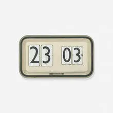 Gino Valle, monumental wall clock, CIFRA 12, c. 1955, enameled cast aluminum, glass, rubber