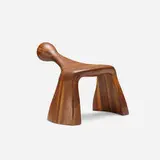 Bobby Falwell, stool, 1974, laminated and carved walnut