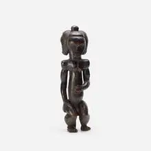 Fang Peoples, reliquary statue, c. 1970, carved and lacquered wood