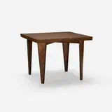 dining table from the Cafeteria at Punjab University, Chandigarh by Pierre Jeanneret, c. 1959, lacquered teak, sold Jan 2018