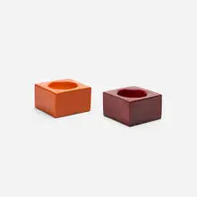 bowls, pair by Ettore Sottsass, 1962-63, glazed stoneware, sold Jan 2018