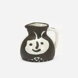 Pichet têtes by Pablo Picasso, 1956, white earthenware clay, oxidized paraffin decoration, white enamel, sold Jan 2018