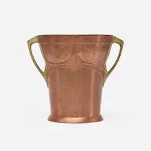 Albin Müller, wine cooler, c. 1904, copper, brass