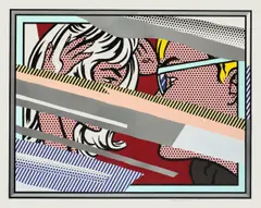 Reflections on Conversation by Roy Lichtenstein, 1990, Farblithographie, -serigraphie, Holzschnitt und PVC-Collage auf Velin, sold Nov 2012