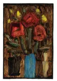Stilleben: Drei Rosen by Alexej von Jawlensky, 1935, Öl auf Papier auf Karton, sold Nov 2012