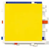 Imi Knoebel, Mariner, 1996, Acryl auf Aluminiumplatte und 22 Aluminium-Vierkant-rohren