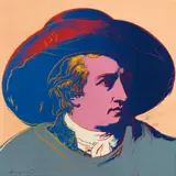 Goethe by Andy Warhol, 1982, Farbserigrafie auf Karton, sold Jul 2020