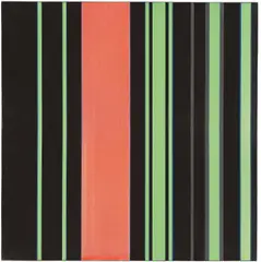 Günter Fruhtrunk, ROT AUS SCHWARZ AUS GELB, 1970, Acryl auf Leinwand
