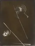 László Moholy-Nagy, Fotogramm, 1925, Silbergelatineabzug, Vergrößerung eines Photogramms vom Repro-Negativ, um 1929