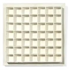 Jan Schoonhoven, R70-24, 1970, Relief aus Papiermaché mit Latexfarbe auf Holz