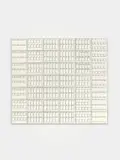 Hanne Darboven, Konstruktionen, 1968, 42-teilig: Jeweils Tinte auf kariertem Papier