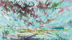 David Schnell, Wiese, 2008, Öl und Acryl auf Leinwand
