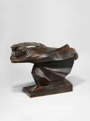 Der Rächer by Ernst Barlach, 1914, Bronze mit dunkelbrauner Patina. Höhe: 44 cm (17 ⅜ in.), sold Nov 2015