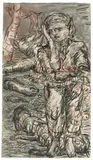 Georg Baselitz, Kullervos Füße, 1967, Kohle, Rötel und Bleistift auf Bütten