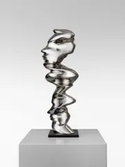 Tony Cragg, Points of View, 2013, Chromglasiertes Porzellan auf Plinthe aus Keramik, in der originalen Box