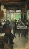 Lesser Ury, Im Café (Café Bauer)