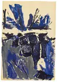 Georg Baselitz, Ohne Titel (Stilleben), 1977, Öl und Linolschnitt auf festem Papier