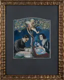 Artuš Scheiner, Love Letter, 1920s, watercolour, cardboard