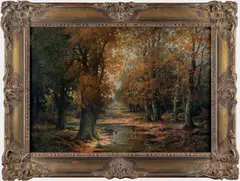 Adolf Kaufmann, Autumn Landscape, Early 20th century, oil on canvas